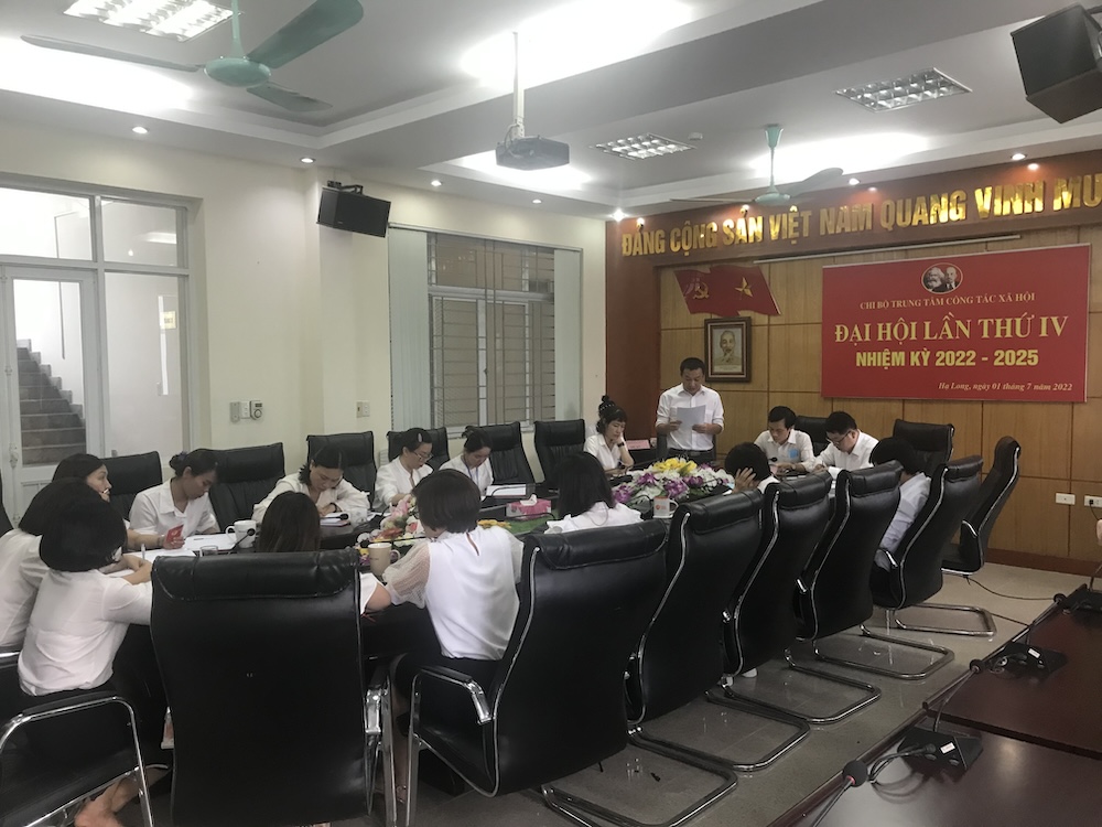  Đại hội Chi bộ Trung tâm Công tác xã hội lần thứ IV nhiệm kỳ 2022 - 2025